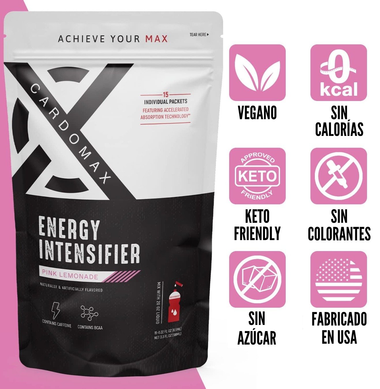 Fórmula limpia Cardomax Energy Intensifier Pink Lemonade